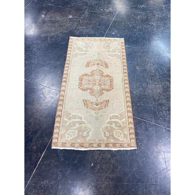 Turkish Mini Rug Oriental Hand Knotted Vintage Rug 1'7" x 3' #17928 Explore a curated collection of hallway runners, wool...