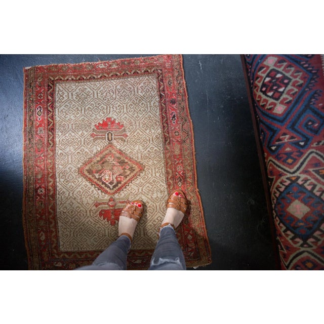 Textile Antique Malayer Square Rug - 3' X 3'7" For Sale - Image 7 of 10