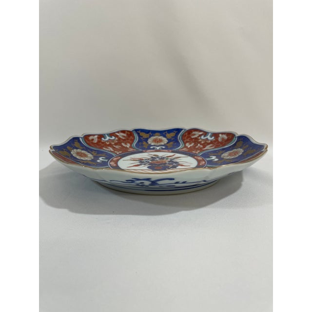 Mid 20th Century Hand Painted Porcelain Imari Plate Charger For Sale - Image 4 of 17