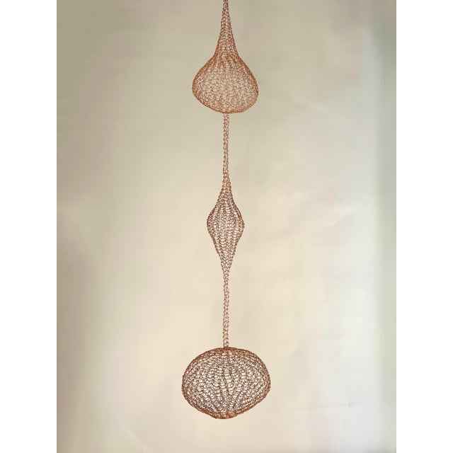 Handmade Copper Wire Sculpture Inspired by the Hand Woven Technique of Ruth Asawa #9 For Sale - Image 4 of 4