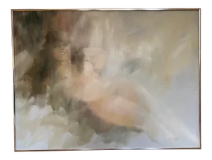 Original Nude Portrait of Woman Signed by Fred Money