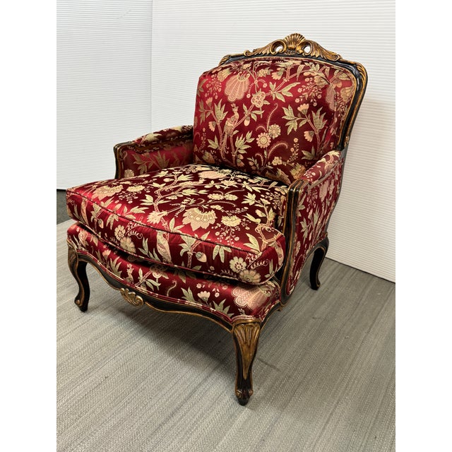 Traditional French Empire Style Bergère Armchair, Circa 1920's For Sale - Image 3 of 11