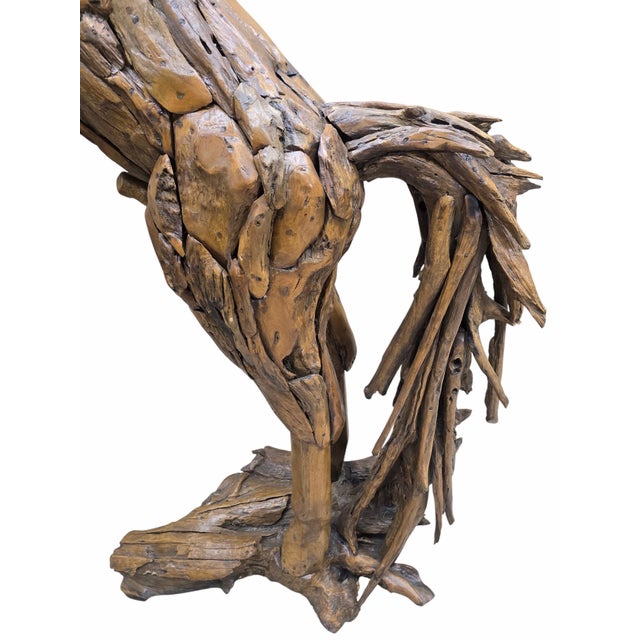Vintage Rustic Life-Size Teak Root and Driftwood Rearing Horse Sculpture For Sale In Chicago - Image 6 of 12