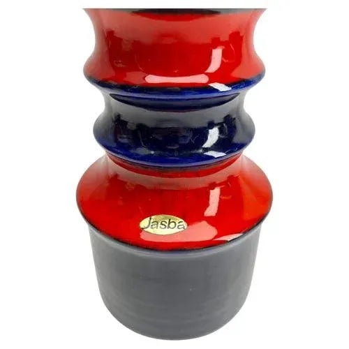 These original vintage Jasba vase was produced in the 1970s in Germany. It is made of ceramic pottery. Straight forward...