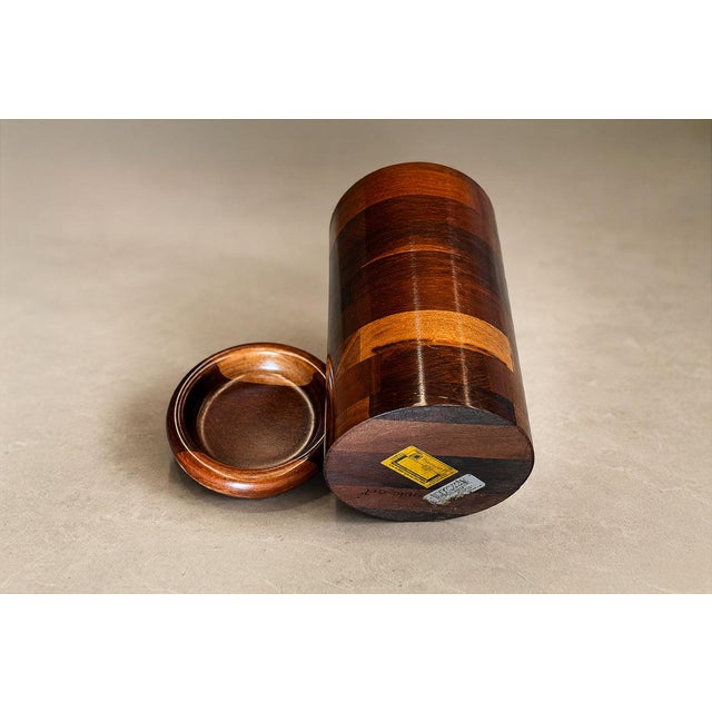 1960s 1960sBrazilian Modern Wine Holder with Lid in Rosewood & Imbuia Wood by Jean Dobré, 1960s - Lot 940 For Sale - Image 5 of 18
