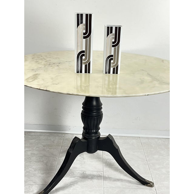 White German Ceramic Vases by Hermann Schwahn for Hutschenreuther, 1970s, Set of 2 For Sale - Image 8 of 15