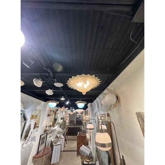 Modern Modern Gold Murano Glass "Granola" Glass Flush Mount For Sale - Image 3 of 5