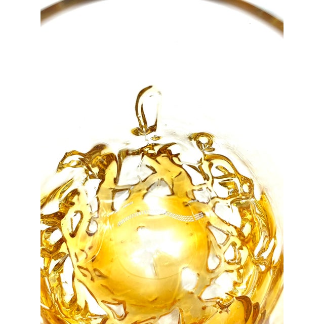 Glass Vintage Mouth-Blown Amber Glass Beer Mug, Scandinavia, 1960s For Sale - Image 7 of 13