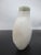 Chinese Carved Masks White Peking Glass Snuff Bottle With Green Top For Sale - Image 10 of 11