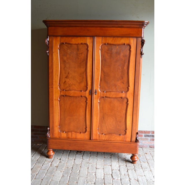 Antique Mahogany Biedermeier Maids Cupboard For Sale - Image 9 of 10