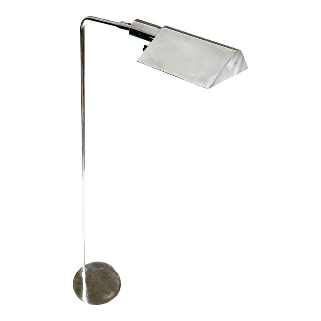 Vintage Mid-Century Modern Chrome Floor Lamp For Sale