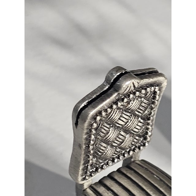 English Vintage Set of 16 Figural Pewter Chair Place Card Holders For Sale - Image 3 of 7