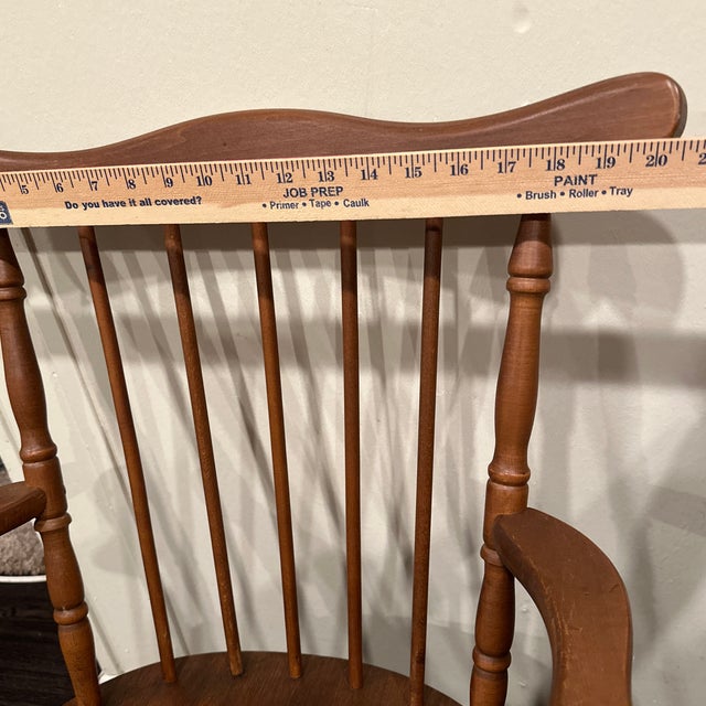 Wood Vintage Windsor Style Children’s Rocking Chair For Sale - Image 7 of 12