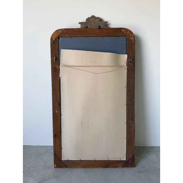 Antique 19th Century French Rococo Distressed Giltwood Wall Mirror For Sale - Image 12 of 12
