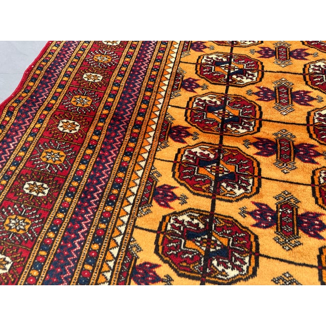 Vintage Turkmen Beshir Tribal Rug For Sale - Image 4 of 8