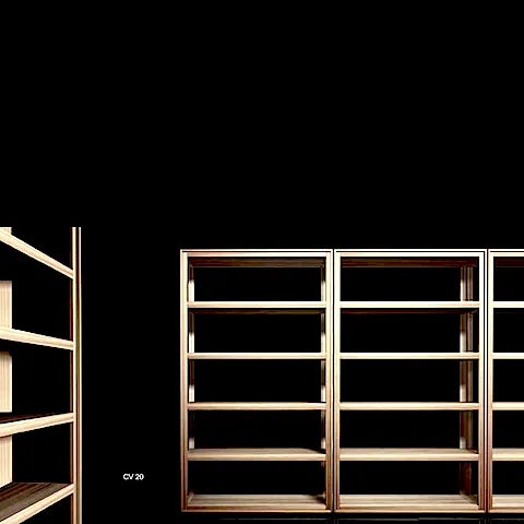 Hand Stained White Washed Zebra Wood Cecchini Bookshelf For Sale - Image 4 of 11