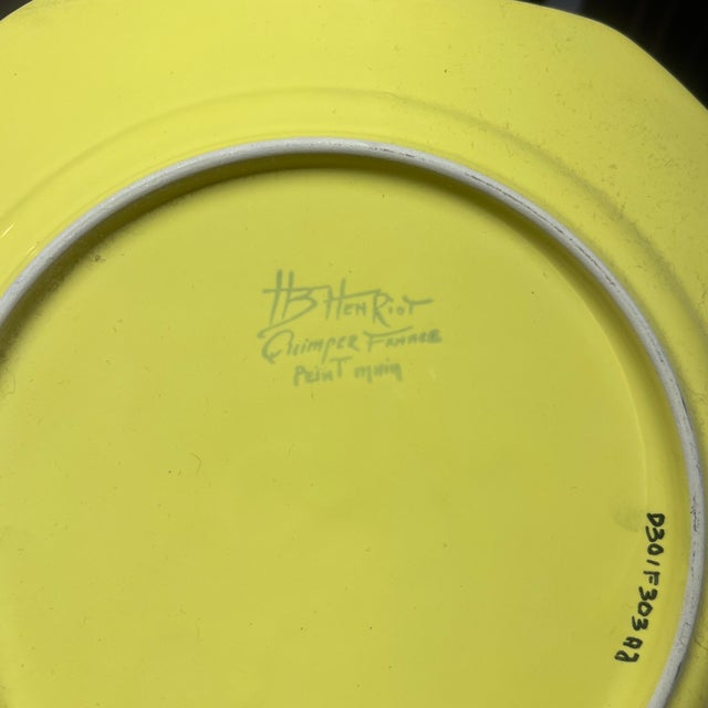 Quimper collection curated over the decades. Beautiful yellow Quimper, all marked, is ready for a new home. A beautiful...