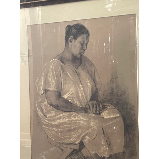 1970s Francisco Zúñiga Offset Reproduction Part of 20 Drawings Portfolio, Martha 1974. For Sale - Image 5 of 5