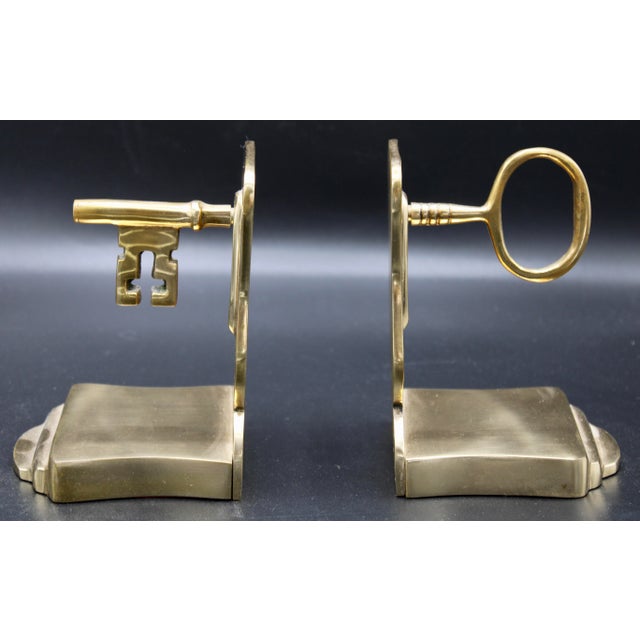 Vintage Lock and Key Brass Bookends Chairish