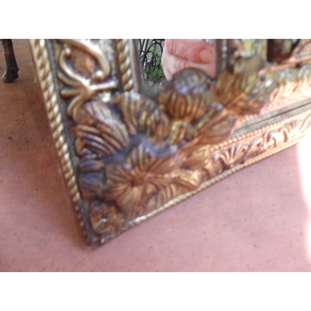 Mirror Cabinet in Embossed Brass, 1950s For Sale - Image 9 of 18