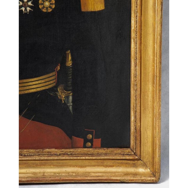 Portrait of a French Army Officer with a Great Moustache, 1860s, Oil Painting on Canvas, Framed For Sale - Image 9 of 13