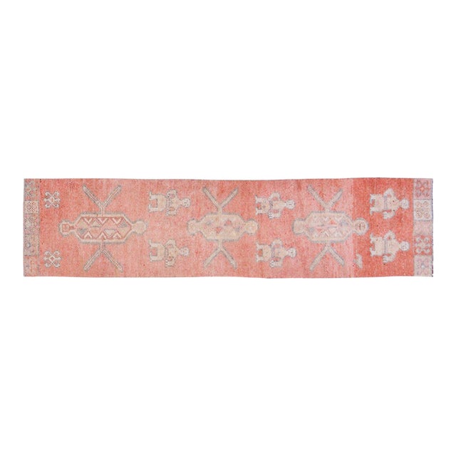 Vintage Turkish Tribal Kurdish Flatweave Kilim Wool Rug, 2'3''x9'7'' For Sale