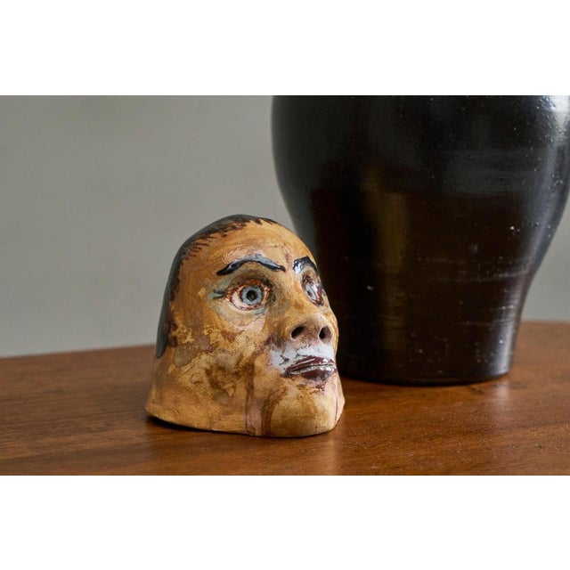 Ceramic Studio Pottery Phantasy Head, 1970s For Sale - Image 7 of 10