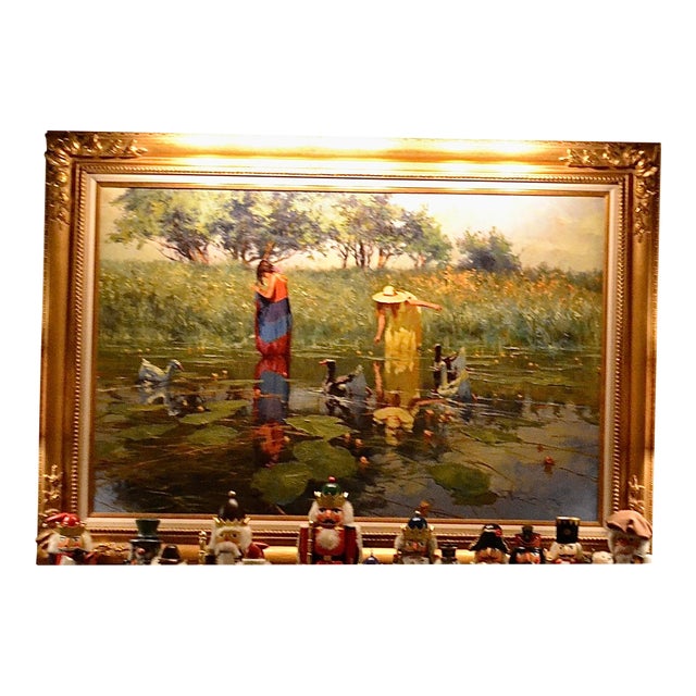 Enchanted Pond “Original Oil on Canvas by Robert Hagan For Sale