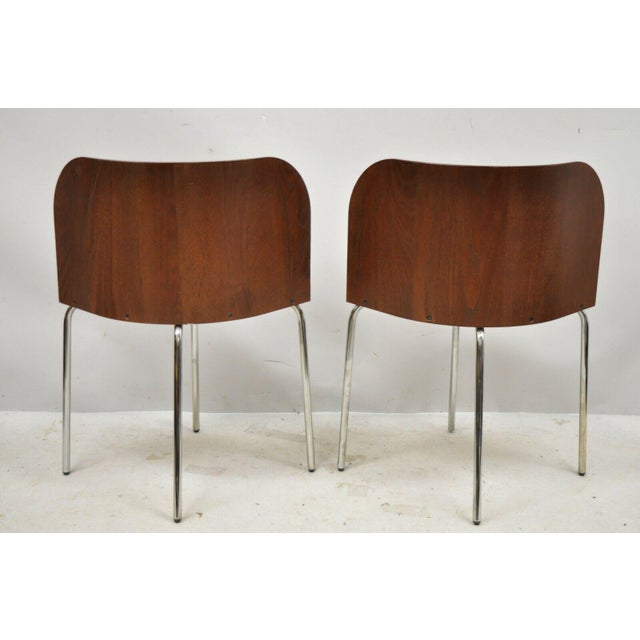 Ikea Fusion Brown Chrome Modern Corner Nesting Table Chairs Set of 4