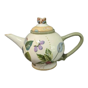 Late 20th Century Tracy Porter "The Sweet Cecily Collection" Hand Painted Teapot