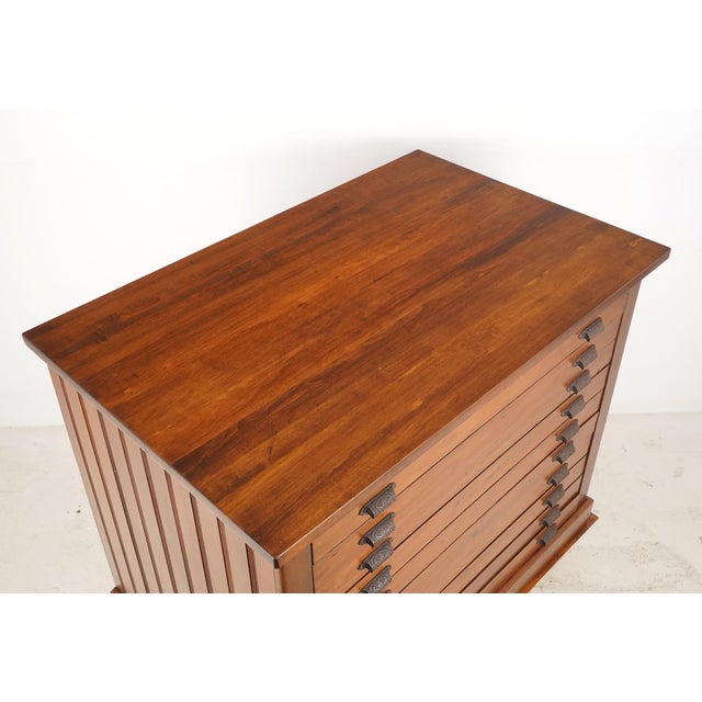 Victorian Antique Victorian Ten Drawer Flat File Cabinet For Sale - Image 3 of 9