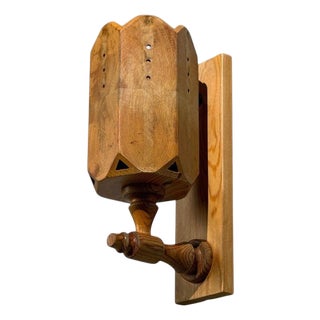 Swedish Modern, Pine, Wall Sconce, Sweden, 1970s For Sale