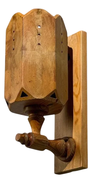 Swedish Modern, Pine, Wall Sconce, Sweden, 1970s