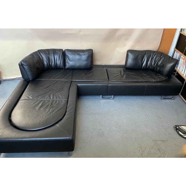 DS-165 Sofa in Black Leather with Adjustable Backrests from de Sede, 2010s For Sale - Image 10 of 10