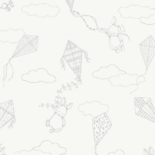Sample - Borastapeter Up & Away Wallpaper in Ivory For Sale
