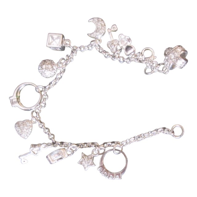 Sterling Silver Charm Bracelet For Sale
