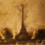 Classic 60's Style mid Century impressionistic painting of Eiffel Tower, 37 by 37, signed A Wilson