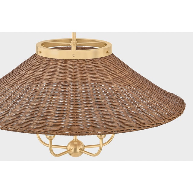 Metal Hudson Valley Lighting Kensington 27.5 in. 5 Light Chandelier in Aged Brass Finish For Sale - Image 7 of 8