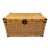 Vintage Asian Chinoiserie Wicker Trunk With Brass Hardware For Sale