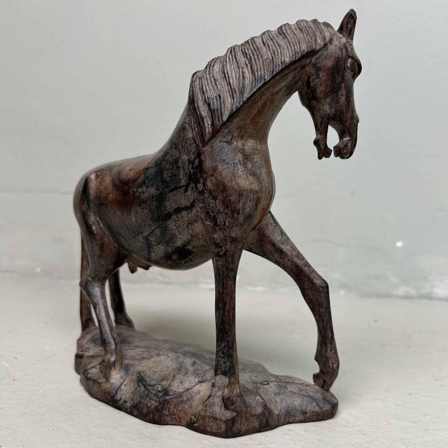 Antique Wooden Horse Decoration, Japan, 1920s For Sale - Image 3 of 15