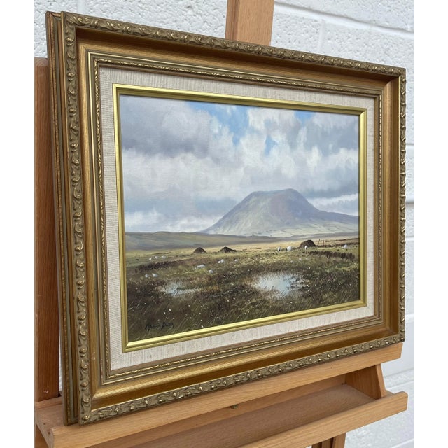 Original Oil Painting Slemish Mountain County Antrim Ireland by Irish Artist, Manson Blair Art measures 12 x 9 inches...