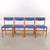 Mid-Century Modern Blue Chairs by Erik Buck, 1960s, Set of 9 For Sale - Image 4 of 6