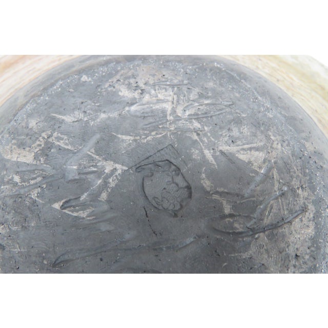 Harvey Sadow Style Raku Art Pottery Vase 1983 Large Round Stoneware Vessel 4999b For Sale - Image 9 of 16