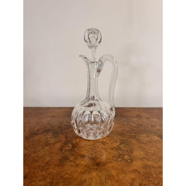 Early 20th Century Antique Edwardian Glass Ewer, 1900, Set of 2 For Sale - Image 5 of 6