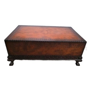 Ralph Lauren Vintage Trunk-Style Leather Chest For Sale