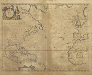 Map of Mar Del Nort by Johannes Janssonius, 1650s