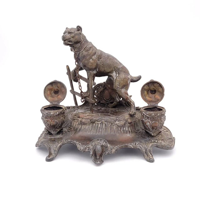 Metal Inkwell, England Circa 1880 For Sale - Image 7 of 13