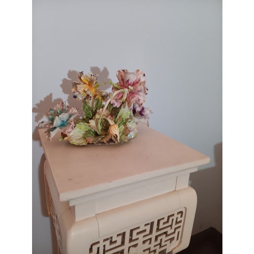 Realism Mid 19th Century Capodimonte Ceramic Flower Centerpiece For Sale - Image 3 of 7
