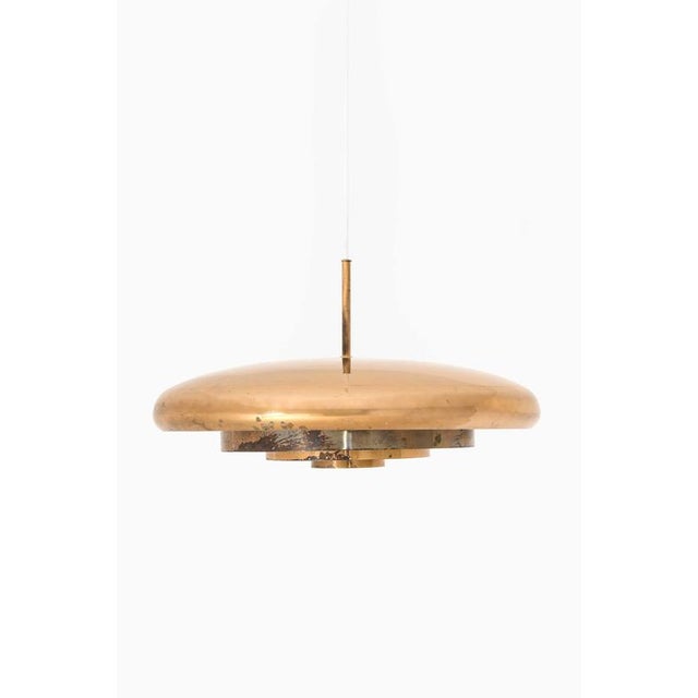 Alf Svensson Mid-Century Ceiling Lamp in Brass by Alf Svensson & Yngvar Sandström, 1960s For Sale - Image 4 of 8