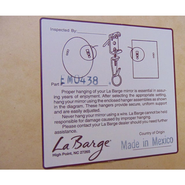 La Barge Labarge Italian Florentine Style Gilt Carved Mirror For Sale - Image 4 of 7